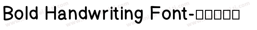 Bold Handwriting Font字体转换